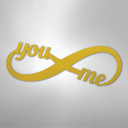My Easy Monogram Steel Sign Yellow / 24" You and Me Infinity - Steel Sign