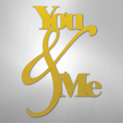 My Easy Monogram Steel Sign Yellow / 24" You and Me Quote - Steel Sign