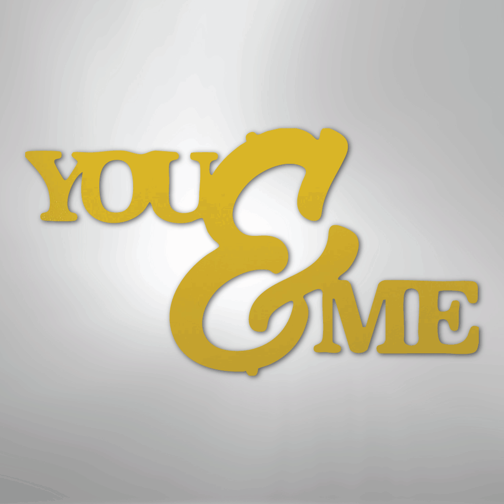 My Easy Monogram Steel Sign Yellow / 24" You and Me Script - Steel Sign