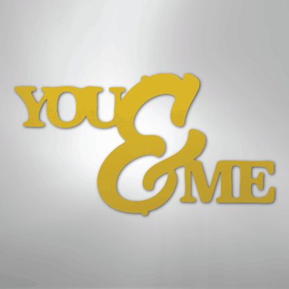 My Easy Monogram Steel Sign Yellow / 24" You and Me Script - Steel Sign