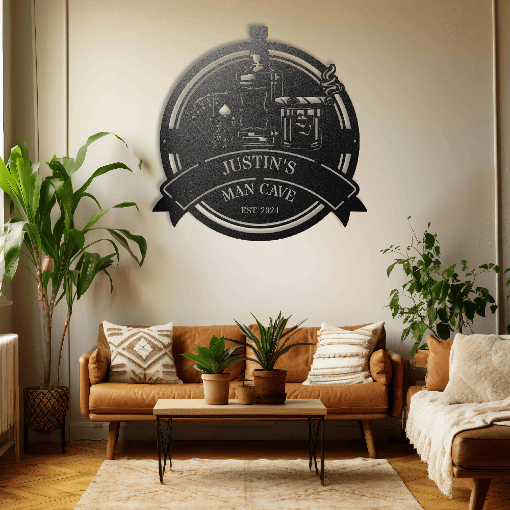 MyEasyMonogram Steel Sign Black / 12 Custom Steel Wall Decor