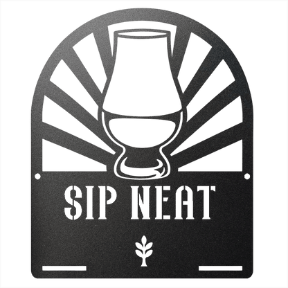 MyEasyMonogram Steel Sign Black / 12 Glencairn Glass - If You Know You Know - For Bourbon and Whiskey Purists