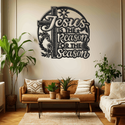 MyEasyMonogram Steel Sign Black / 12 Jesus Is the Reason for the Season – Steel Sign