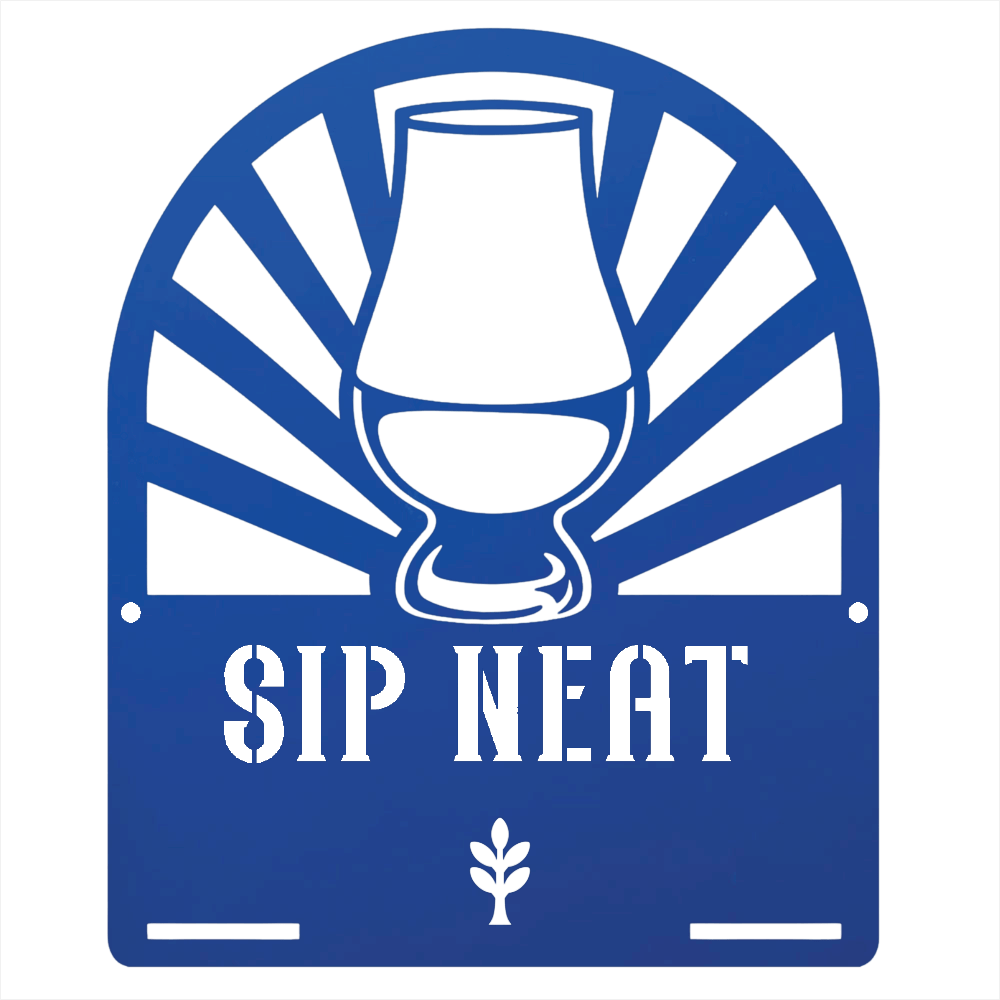 MyEasyMonogram Steel Sign Blue / 12 Glencairn Glass - If You Know You Know - For Bourbon and Whiskey Purists
