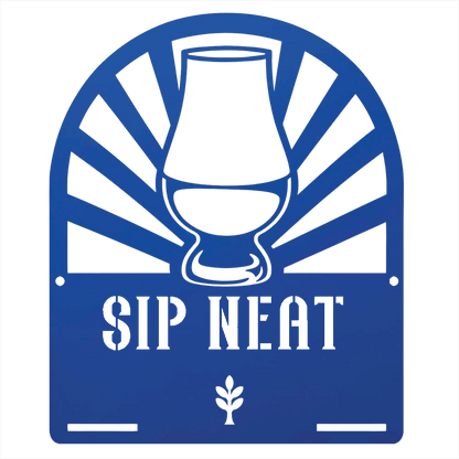 MyEasyMonogram Steel Sign Blue / 12 Glencairn Glass - If You Know You Know - For Bourbon and Whiskey Purists