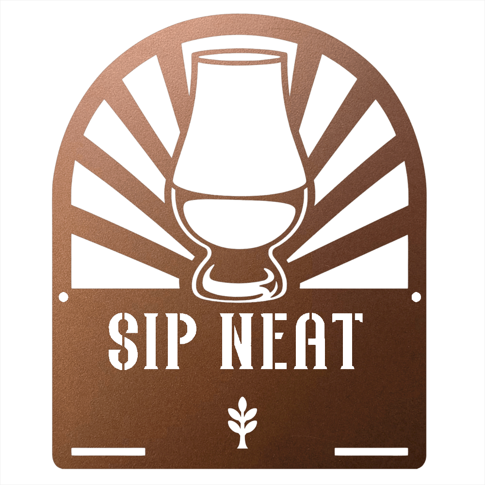 MyEasyMonogram Steel Sign Copper / 12 Glencairn Glass - If You Know You Know - For Bourbon and Whiskey Purists