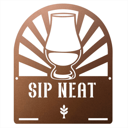 MyEasyMonogram Steel Sign Copper / 12 Glencairn Glass - If You Know You Know - For Bourbon and Whiskey Purists