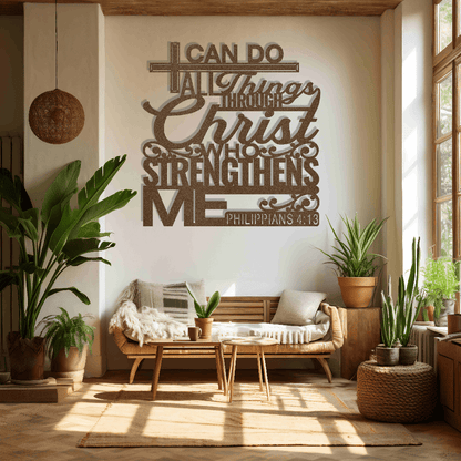 MyEasyMonogram Steel Sign Copper / 12 I Can Do All Things Through Christ - Steel Sign