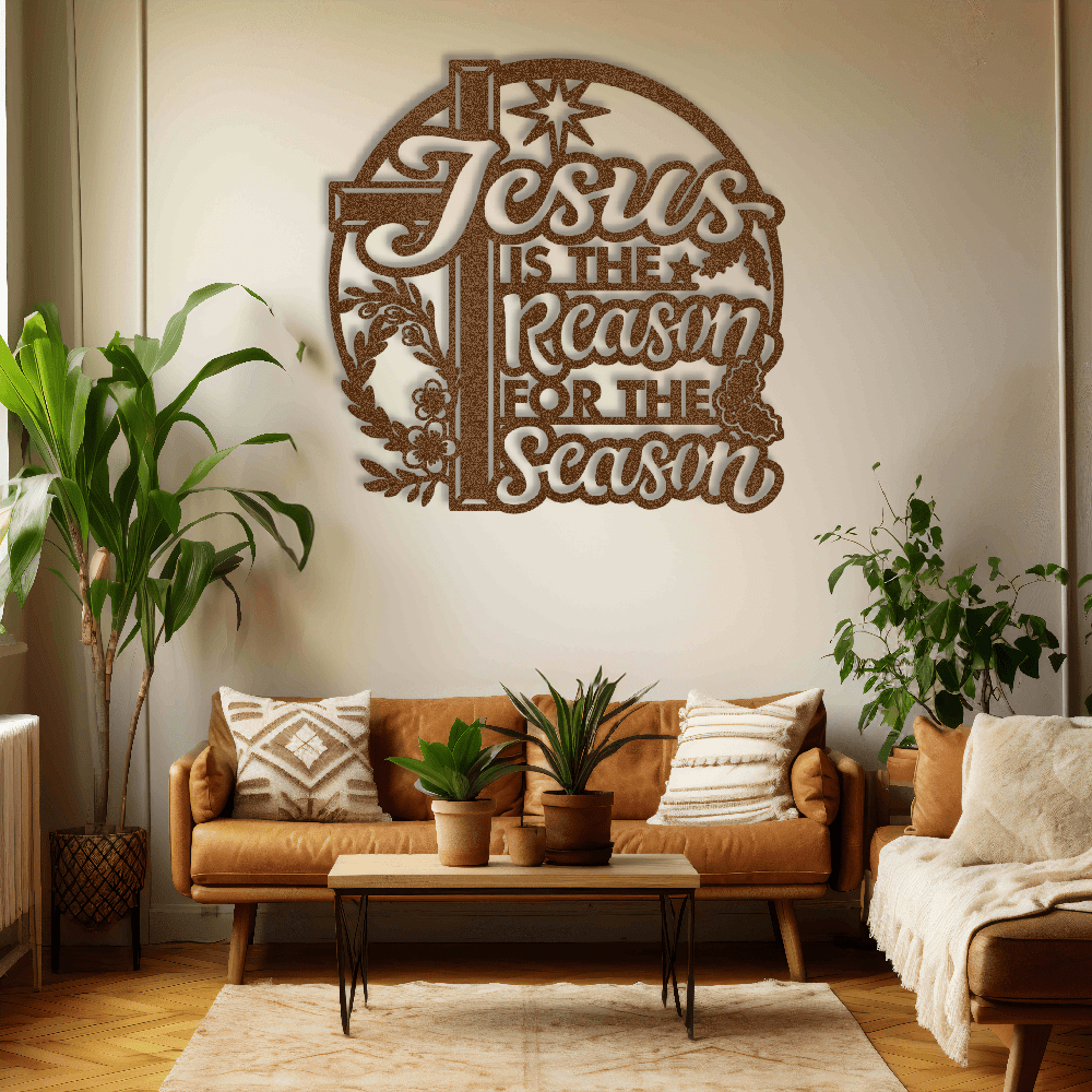 MyEasyMonogram Steel Sign Copper / 12 Jesus Is the Reason for the Season – Steel Sign