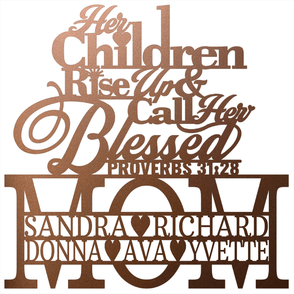MyEasyMonogram Steel Sign Copper / 15 Mom Proverbs - 2 Lines