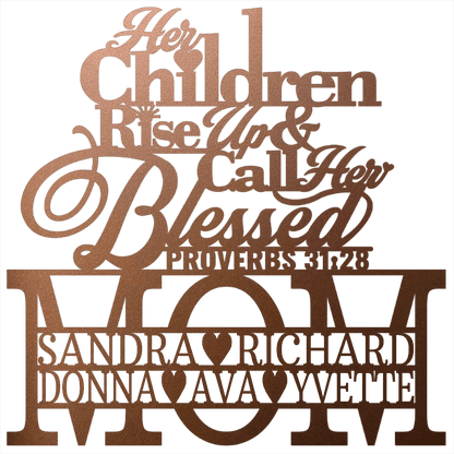 MyEasyMonogram Steel Sign Copper / 15 Mom Proverbs - 2 Lines