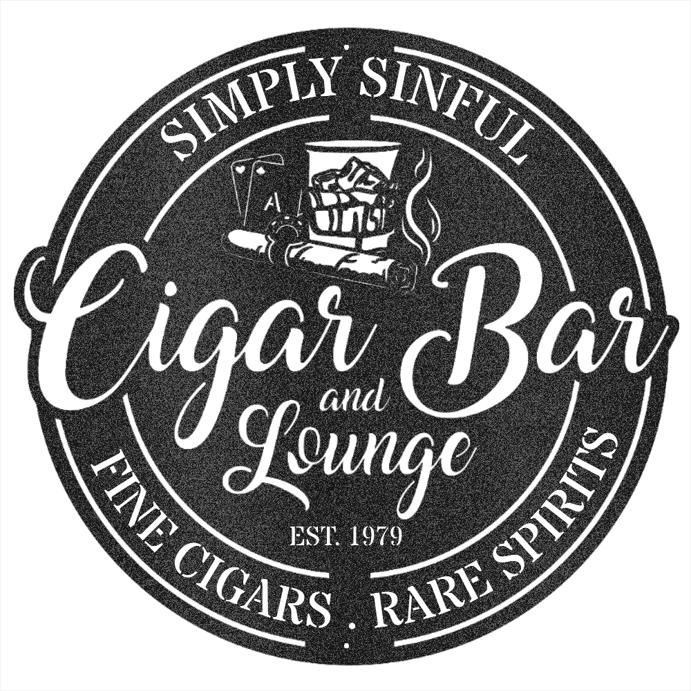 MyEasyMonogram Steel Sign Custom Cigar Bar Steel Sign (Business Owners)