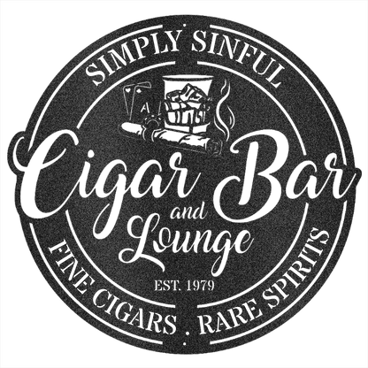 MyEasyMonogram Steel Sign Custom Cigar Bar Steel Sign (Business Owners)