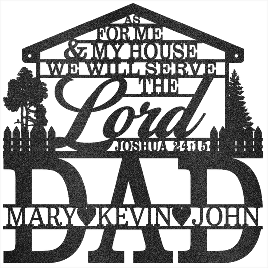 MyEasyMonogram Steel Sign Faithful Father – Personalized for Dad