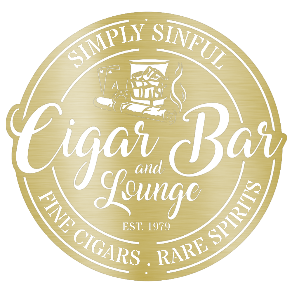 MyEasyMonogram Steel Sign Gold / 12 Custom Cigar Bar Steel Sign (Business Owners)
