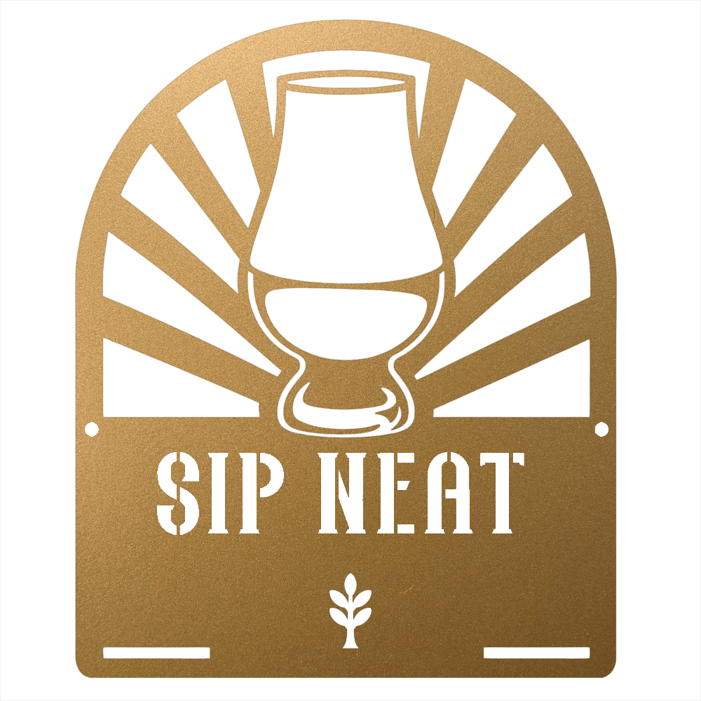MyEasyMonogram Steel Sign Gold / 12 Glencairn Glass - If You Know You Know - For Bourbon and Whiskey Purists
