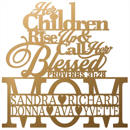 MyEasyMonogram Steel Sign Gold / 15 Mom Proverbs - 2 Lines