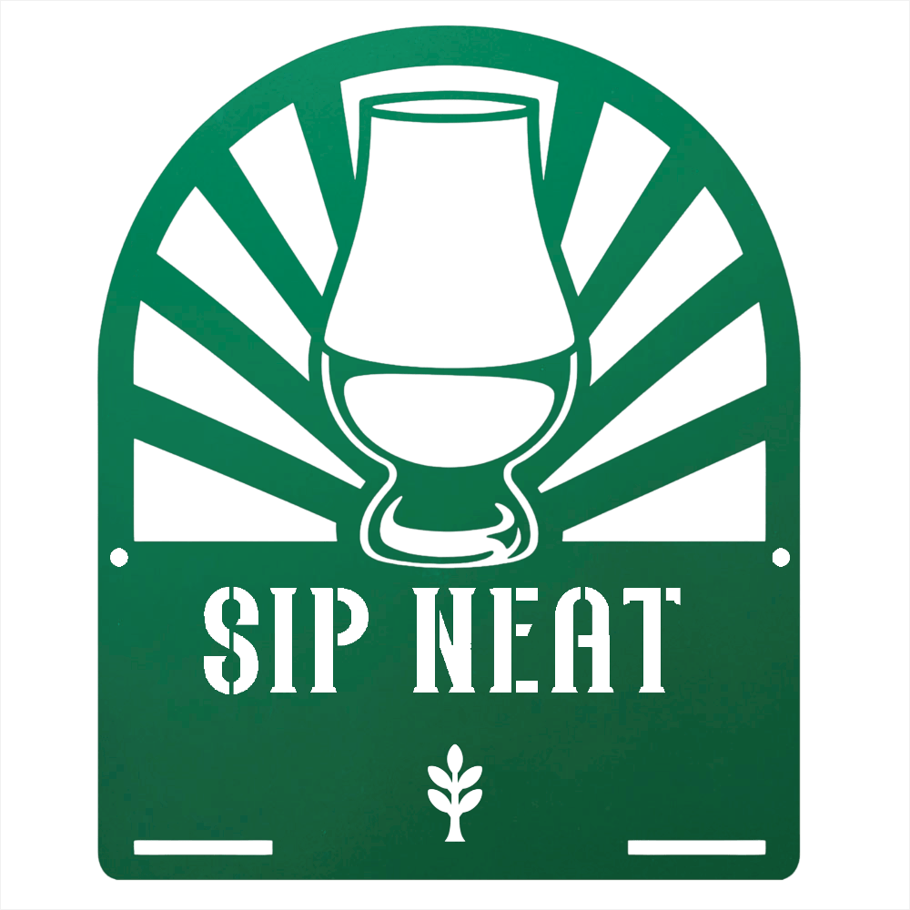 MyEasyMonogram Steel Sign Green / 12 Glencairn Glass - If You Know You Know - For Bourbon and Whiskey Purists