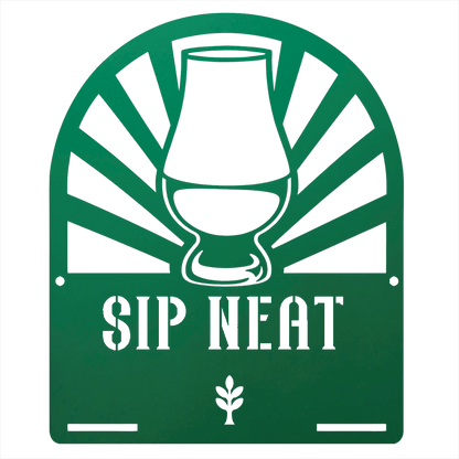 MyEasyMonogram Steel Sign Green / 12 Glencairn Glass - If You Know You Know - For Bourbon and Whiskey Purists