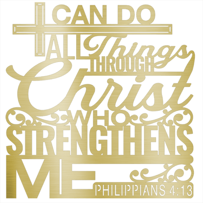 MyEasyMonogram Steel Sign I Can Do All Things Through Christ - Steel Sign