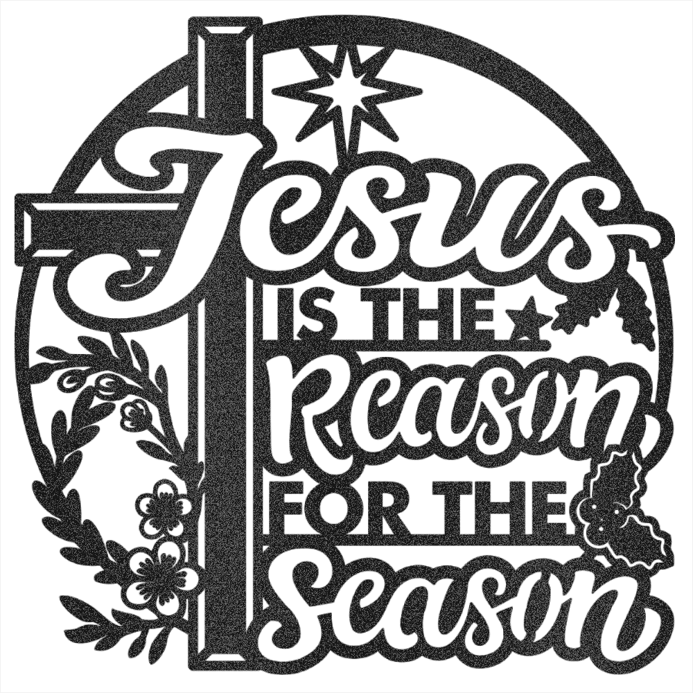 MyEasyMonogram Steel Sign Jesus Is the Reason for the Season – Steel Sign