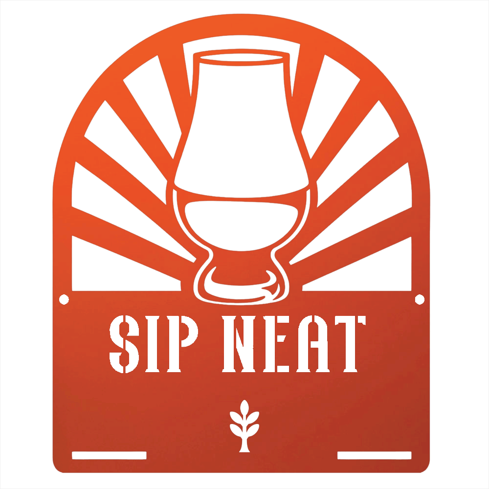 MyEasyMonogram Steel Sign Orange / 12 Glencairn Glass - If You Know You Know - For Bourbon and Whiskey Purists