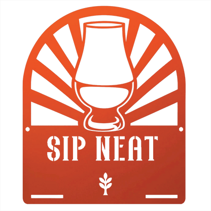 MyEasyMonogram Steel Sign Orange / 12 Glencairn Glass - If You Know You Know - For Bourbon and Whiskey Purists