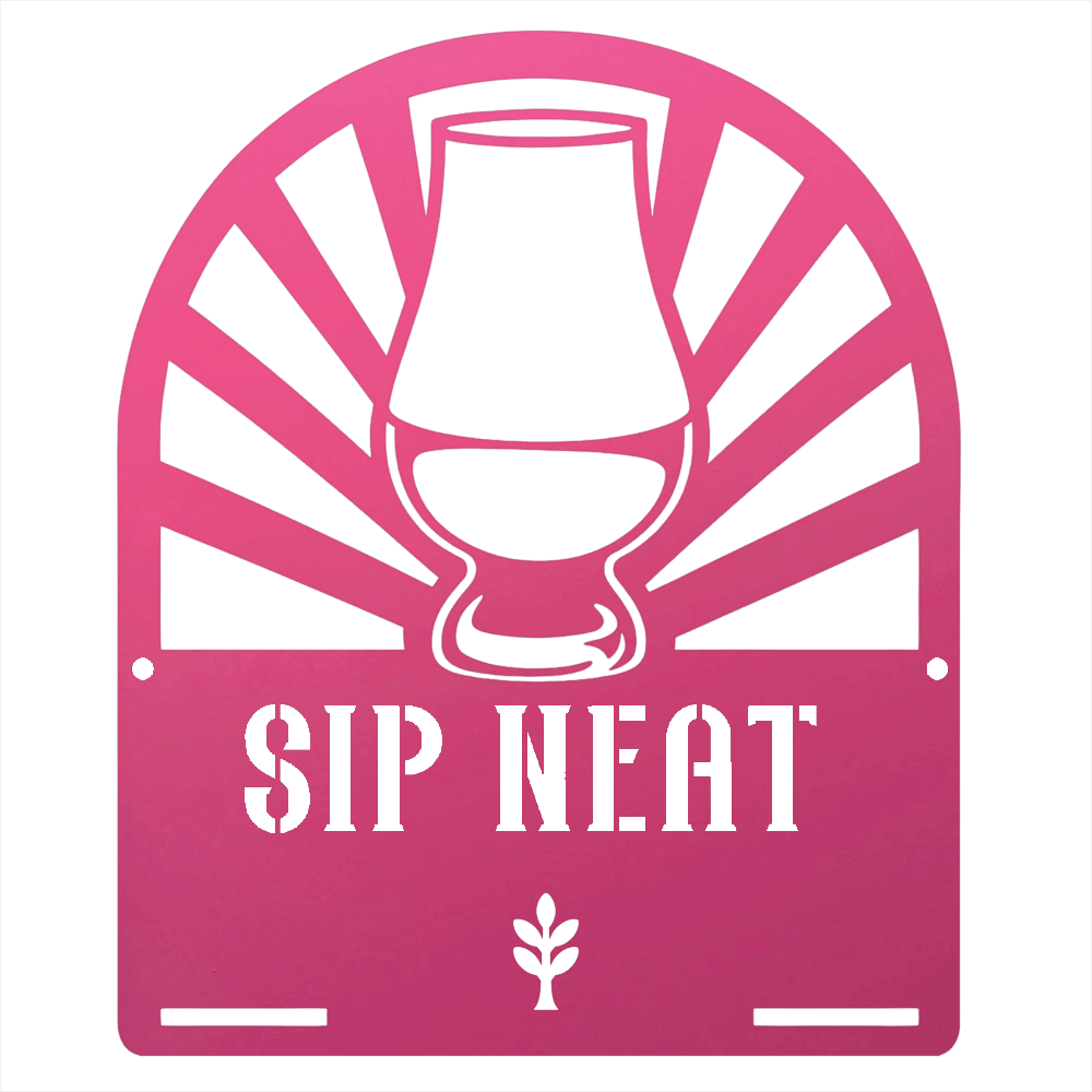 MyEasyMonogram Steel Sign Pink / 12 Glencairn Glass - If You Know You Know - For Bourbon and Whiskey Purists