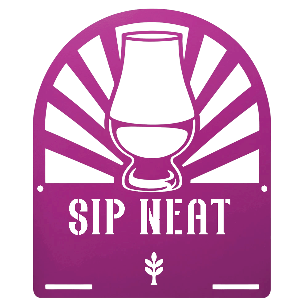 MyEasyMonogram Steel Sign Purple / 12 Glencairn Glass - If You Know You Know - For Bourbon and Whiskey Purists