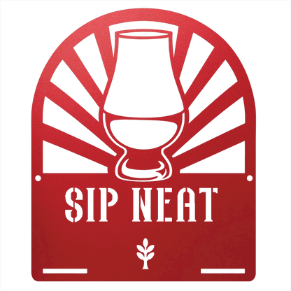 MyEasyMonogram Steel Sign Red / 12 Glencairn Glass - If You Know You Know - For Bourbon and Whiskey Purists