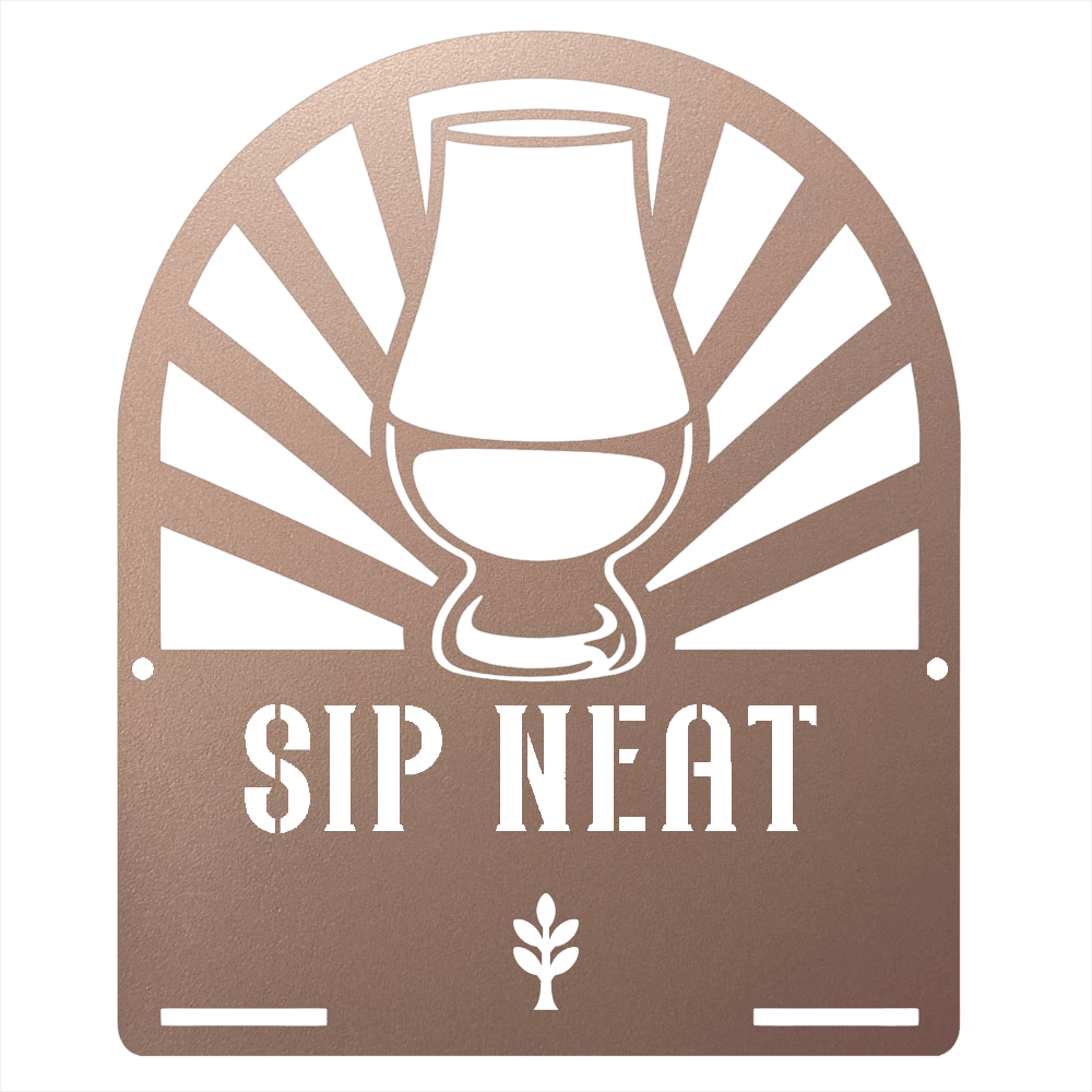MyEasyMonogram Steel Sign Rose / 12 Glencairn Glass - If You Know You Know - For Bourbon and Whiskey Purists