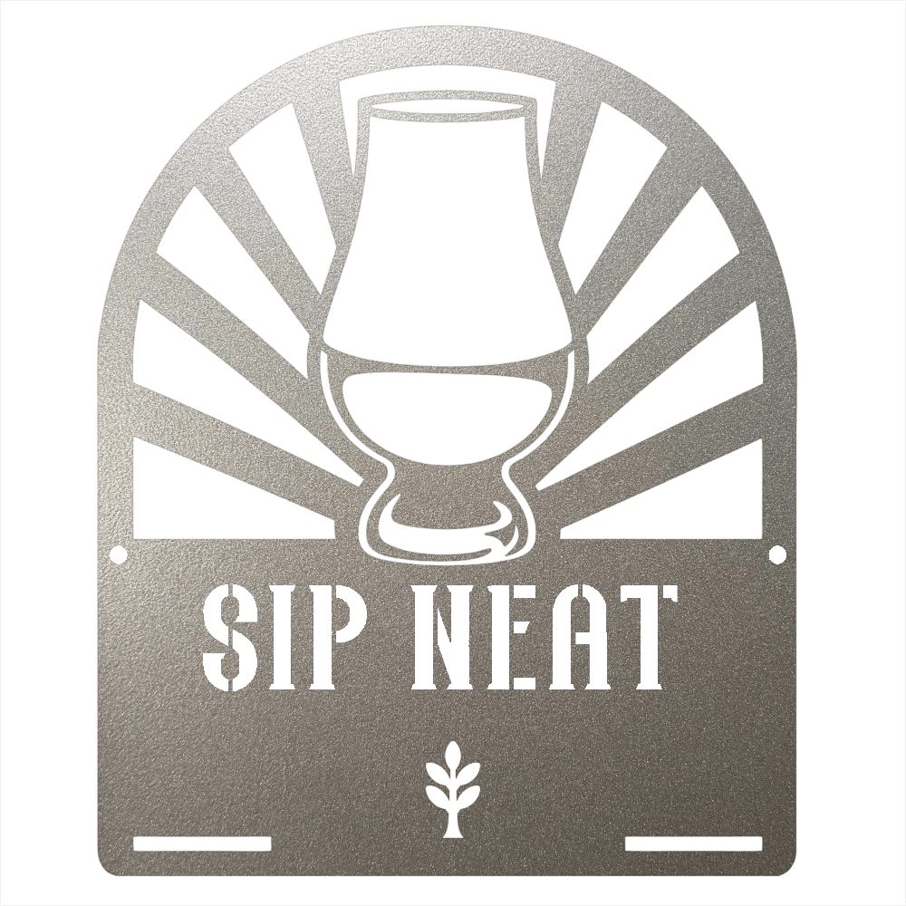 MyEasyMonogram Steel Sign Silver / 12 Glencairn Glass - If You Know You Know - For Bourbon and Whiskey Purists