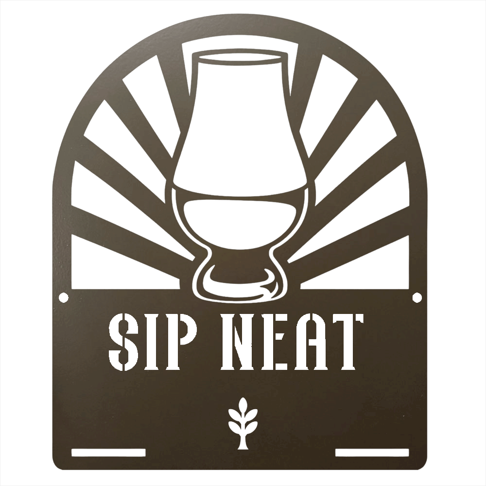 MyEasyMonogram Steel Sign Stone / 12 Glencairn Glass - If You Know You Know - For Bourbon and Whiskey Purists