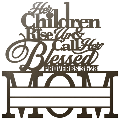 MyEasyMonogram Steel Sign Stone / 12 Mom Proverbs - 2 Lines