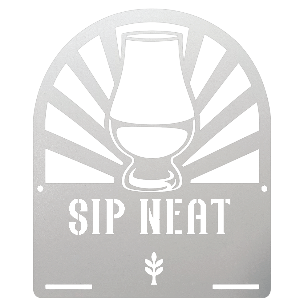 MyEasyMonogram Steel Sign White / 12 Glencairn Glass - If You Know You Know - For Bourbon and Whiskey Purists
