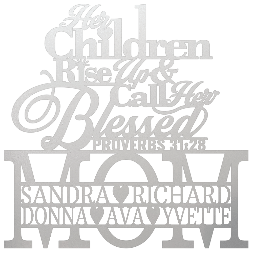 MyEasyMonogram Steel Sign White / 15 Mom Proverbs - 2 Lines