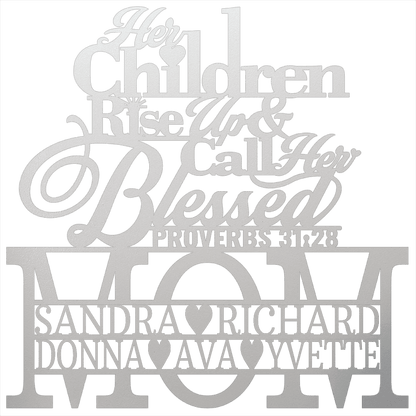 MyEasyMonogram Steel Sign White / 15 Mom Proverbs - 2 Lines