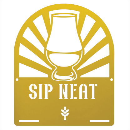 MyEasyMonogram Steel Sign Yellow / 12 Glencairn Glass - If You Know You Know - For Bourbon and Whiskey Purists