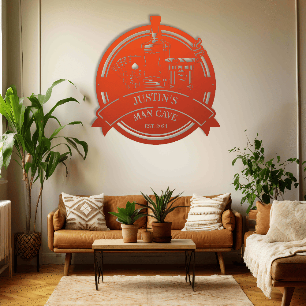 MyEasyMonogram Steel Sign Orange / 12 Custom Steel Wall Decor